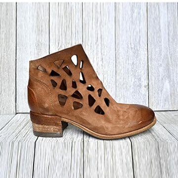 Stiefeletten Damen HLIYY Frauen Einfarbig aushöhlen Elegante Kurzstiefel Mit Blockabsatz Komfort Retro Mode-Stiefel Bequeme Ankle Boots Schuhe Mit Reißverschluss Herbst Winter Schuhe - 2
