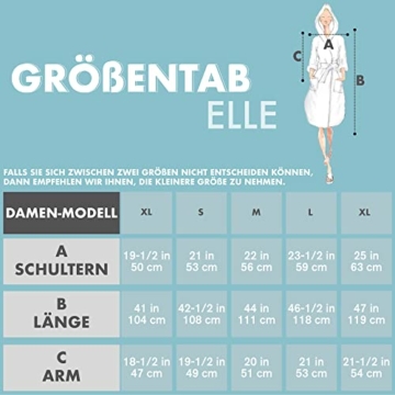 Twinzen Bademantel Damen - XL - Weiß - 100% Baumwolle (350g/m²) OEKO-TEX® Zertifiziert - Bademantel mit Kapuze, 2 Taschen, Gürtel - 5