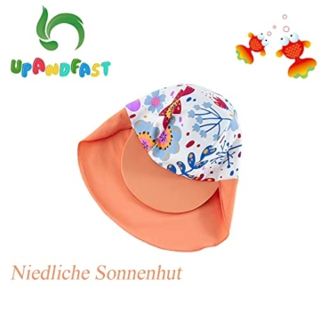 upandfast Baby Badeanzug mit Sonnenhut UPF 50+ Badebekleidung für Baby(Sonnenblume,6-9 Monate) - 3