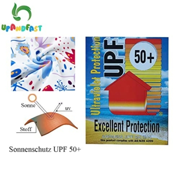 upandfast Baby Badeanzug mit Sonnenhut UPF 50+ Badebekleidung für Baby(Sonnenblume,6-9 Monate) - 4