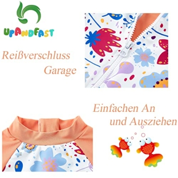 upandfast Baby Badeanzug mit Sonnenhut UPF 50+ Badebekleidung für Baby(Sonnenblume,6-9 Monate) - 5