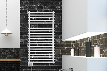 VIGO elektrischer Badheizkörper/Handtuch Radiator - ECO 450 Watt, TÜV geprüft: Inklusive Montage-Set, 500x1000 mm - 1