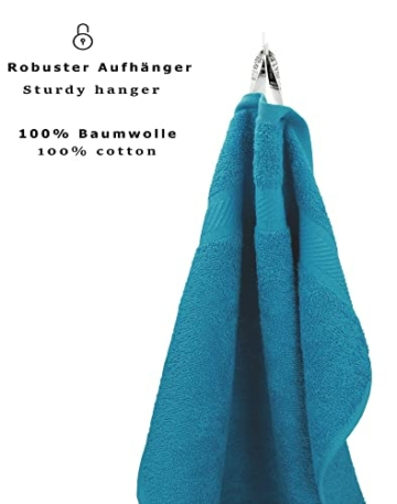 Betz 2 Stück Saunatücher Saunatuch Saunahandtuch Set Palermo 100% Baumwolle Frottier XXL Badetuch Strandtuch Größe 80 x 200 cm Farbe Petrol - 3