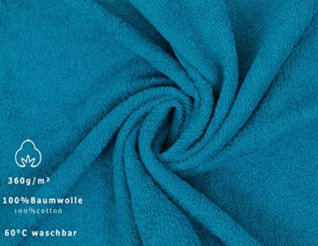 Betz 2 Stück Saunatücher Saunatuch Saunahandtuch Set Palermo 100% Baumwolle Frottier XXL Badetuch Strandtuch Größe 80 x 200 cm Farbe Petrol - 4