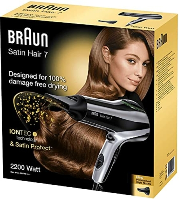 Braun Satin Hair 7 Haartrockner, professioneller Föhn mit IonTec und Satin Protect Technologie, HD710, schwarz - 4