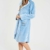 Disney Lilo & Stitch Bademantel Damen, Morgenmantel Damen Stitch, Fleece Bademantel mit Kapuze, Hausmantel Damen und Teens S-XL (S, Blau) - 4