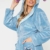 Disney Lilo & Stitch Bademantel Damen, Morgenmantel Damen Stitch, Fleece Bademantel mit Kapuze, Hausmantel Damen und Teens S-XL (S, Blau) - 5