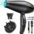 GLAM Profi Haartrockner, Föhn 2300W Leistungsstarker AC Motor Schnell trocknend Ionen Haartrockner mit 2 Geschwindigkeiten 3 Heiz, Cool Shot Taste mit 1 Diffusor & 1 Konzentrator für Multi-Frisuren - 1