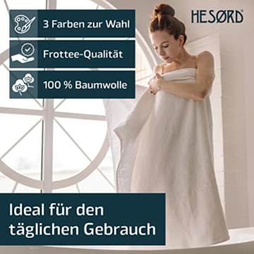 Hesørd XXL Badetuch / Saunatuch, 150 x 220 cm groß, Reine Baumwolle in Frottee-Qualität, für besonders große Frauen und Männer, blau - 7