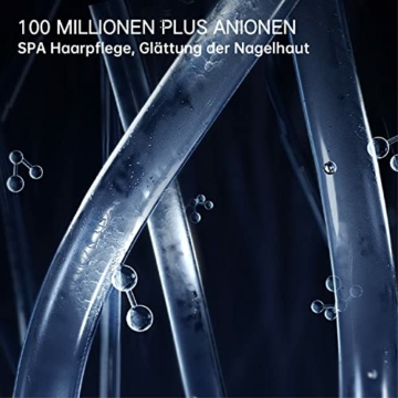 Ionen Haartrockner, Feekaa Schnelltrocknender Föhn, 100 Millionen negative Ionen, sorgt für glänzendes Haar, mit rotierender Magnetdüse, Konzentrat und Diffusor, für Reisen & lockiges Haar, Schwarz - 4