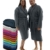 LEBENGOOD Bademantel für Damen, Herren, Unisex, Frottee 100% Baumwolle, Weicher Morgenmantel Dusche, Größen Flauschig, Leicht, S, M, L, XL, XXL, (3XL, Marengo) - 1