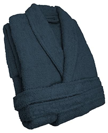 LEBENGOOD Bademantel für Damen, Herren, Unisex, Frottee 100% Baumwolle, Weicher Morgenmantel Dusche, Größen Flauschig, Leicht, S, M, L, XL, XXL, (3XL, Marengo) - 7