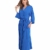 Teemie Damen Bademantel Leichter Morgenmantel Frauen Saunamantel Braut Und Trauzeugin Lang Kimono Hausmantel Schnell Trocknend Saugstark Reisebademantel Schlafanzug Stillnachthemd XL - 3