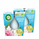 Air Wick Wohlfühl-Duftkerze DUO im Glas – Duft: Cotton Flower Dream – Enthält natürliche ätherische Öle – Duftkerzenset mit je 2 Kerzen - 1