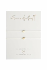 Briefzauber Freundschafts-Armbänder (Set: 2 Stk.) | schlichte & minimal Makramee-Armbänder | Freundschaftsarmband - 1