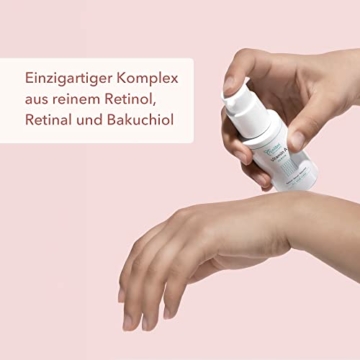 colibri skincare Vitamin A Serum 30ml - Retinol Serum hochdosiert - 4-fach Wirkstoffkomplex mit Retinol, Retinal, Bakuchiol und Ceramiden - schnell einziehende Anti Aging Creme für Gesicht - 4