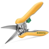 GRÜNTEK Rosen-Pflanzenschere COLIBRI 170 mm Edelstahlklingen mit Zink-Legierung Blumenschere mit Soft-Touch Ergo-Griff, Gartenschere Rosenschere Trimmerschere Bypass - 1