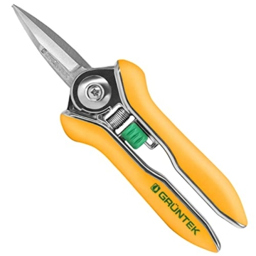 GRÜNTEK Rosen-Pflanzenschere COLIBRI 170 mm Edelstahlklingen mit Zink-Legierung Blumenschere mit Soft-Touch Ergo-Griff, Gartenschere Rosenschere Trimmerschere Bypass - 8