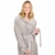 Blumtal Bademantel Damen und Herren - kuschelig weicher Fleece Bademantel mit Kapuze & praktischen Fronttaschen, Oeko-TEX® Zertifiziert, Größe L, Farbe Grau - 4