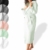 SIEGENTHAL® Damen Bademantel Frottee Velour 100% Baumwolle mit Kapuze Flauschig - Mint L - XL - 1