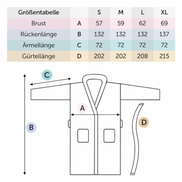 Blumtal Bademantel Herren, kuschelig weicher Bademantel Herren mit Kapuze aus 100% Baumwolle mit gefütterter Kapuze und samtigen Frottee-Velours, Oeko-TEX® Zertifiziert, Größe XL, Anthrazit und grau - 4