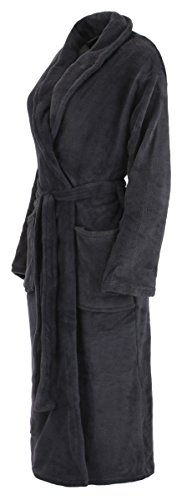 Brandsseller Bademantel Microfaser Unisex Damen & Herren - in der Größe: L/XL - in der Farbe: Grau - 2