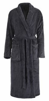 Brandsseller Bademantel Microfaser Unisex Damen & Herren - in der Größe: L/XL - in der Farbe: Grau - 1