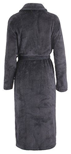 Brandsseller Bademantel Microfaser Unisex Damen & Herren - in der Größe: L/XL - in der Farbe: Grau - 4