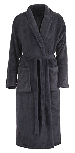 Brandsseller Bademantel Microfaser Unisex Damen & Herren - in der Größe: L/XL - in der Farbe: Grau - 1