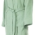 Brandsseller Bademantel Unisex M Baumwolle Waffelpiqué leichter Hausmantel für Damen und Herren - Grün - 2