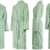 Brandsseller Bademantel Unisex M Baumwolle Waffelpiqué leichter Hausmantel für Damen und Herren - Grün - 5