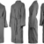 Brandsseller Bademantel Unisex XL Baumwolle Waffelpiqué leichter Hausmantel für Damen und Herren - Anthrazit - 5