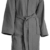 Brandsseller Bademantel Unisex XL Baumwolle Waffelpiqué leichter Hausmantel für Damen und Herren - Anthrazit - 1