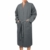 flintronic Bademantel Damen & Herren, Leichter Waffelpiqué-Bademantel, Leicht 100% Baumwolle Waffel, Reisebademantel, Morgenmantel - 7