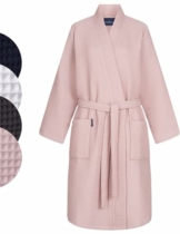 Morgenstern Bademantel Damen Leicht Baumwolle Waffel Pique Größe L Rosa - 1