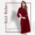 NY Threads Luxuriöser, leichter Damen-Bademantel/Frauen Morgenmantel aus weichem Poly-Baumwollstrick (XX-Large, Burgundy) - 4