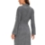 vislivin Leichter Bademantel Damen Frottee Bademantel Sauna Morgenmantel Knielanger Saunamantel Bathrobe Damen Grau M - 4