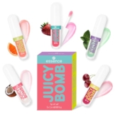 essence JUICY BOMB lip oil set 01, Lippenpflege, Mehrfarbig, acetonfrei, vegan, ohne Mikroplastikpartikel, glutenfrei, 1er Pack (5pcs) - 1