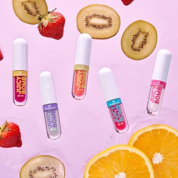 essence JUICY BOMB lip oil set 01, Lippenpflege, Mehrfarbig, acetonfrei, vegan, ohne Mikroplastikpartikel, glutenfrei, 1er Pack (5pcs) - 5