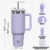 BIGRD 40oz Straw thermobecher to Go Mug, Insulated Tumbler, Double-Walled Stainless Steel Vacuum Leak-Proof Drinking Cup with Handle and Double Straw Deckel, Thermal Tumbler Lila - 6