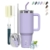 BIGRD 40oz Straw thermobecher to Go Mug, Insulated Tumbler, Double-Walled Stainless Steel Vacuum Leak-Proof Drinking Cup with Handle and Double Straw Deckel, Thermal Tumbler Lila - 1