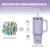 BIGRD 40oz Straw thermobecher to Go Mug, Insulated Tumbler, Double-Walled Stainless Steel Vacuum Leak-Proof Drinking Cup with Handle and Double Straw Deckel, Thermal Tumbler Lila - 8