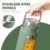 BLUEGO 2000ml Glaswasserflasche mit Edelstahlgriff und Zeitmarkierung 2L Motivation Glastrockner mit Silikonhülle und Stroh für Fitnessstudio Büro Draussen Sport Wasserflaschen BPA-frei, Oliver - 6