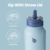 BOTTLE BOTTLE Edelstahl Trinkflasche 1L mit Strohhalm Thermoskanne Sport Auslaufsicher Isolierflasche Design für Fitnessstudio, mit Pillendose (Blau) - 3