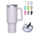 HNCY Thermobecher mit 2-in-1-Deckel 1180ML, Kaffeebecher to go Thermo, Trinkbecher mit Deckel und Strohhalm, Edelstahl Isolierbecher mit Griff, Tumbler Cup für Kalte Heiße Getränke Thermo Becher - 1