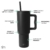 Simple Modern Becher mit Griff und Trinkhalm | Isolierter EdelstahlWasserflasche EiskaffeeReisebecher | Geschenke für Frauen und Männer | Trek Sammlung | 1180ml | Midnight Black - 2