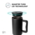 Simple Modern Becher mit Griff und Trinkhalm | Isolierter EdelstahlWasserflasche EiskaffeeReisebecher | Geschenke für Frauen und Männer | Trek Sammlung | 1180ml | Midnight Black - 4