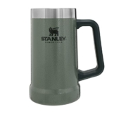 Stanley Adventure Vacuum Stein 709 ml - Thermobecher Mit Henkel Hält Bier Für 7 Stunden Kalt - Vintage-Inspirierte Thermo Bierkrug - Spülmaschinenfest - Hammertone Green - 1