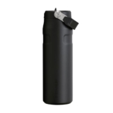 Stanley Flip Straw 2.0 Trinkflasche mit Strohhalm 0.7L - Thermobecher Kühlt 12 Stunden - 3 Tage Eisgekühlt - BPA-frei - Auslaufsicher - Für Getränkehalter - Spülmaschinenfest - Black - 1