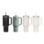 Stanley Quencher H2.0 Flowstate Trinkflasche Mit Strohhalm 1.2L - Thermobecher Kühlt 11 Stunden - 48 Stunden Eisgekühlt - Spülmaschinenfest - Thermosflasche BPA Frei - Edelstahl Trinkbecher - Cream - 11